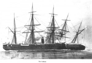 Sketch of collision between HMS Iron Duke and HMS Vanguard