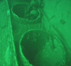 Mine chutes of sunken UC-65
